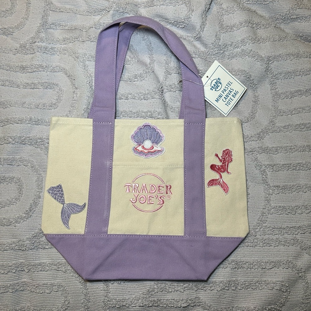 Trader Joe’s Embroidered Pastel Mini Tote